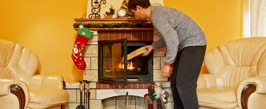 Rusted Metal Fireplace Restoration in Fishers, Indiana